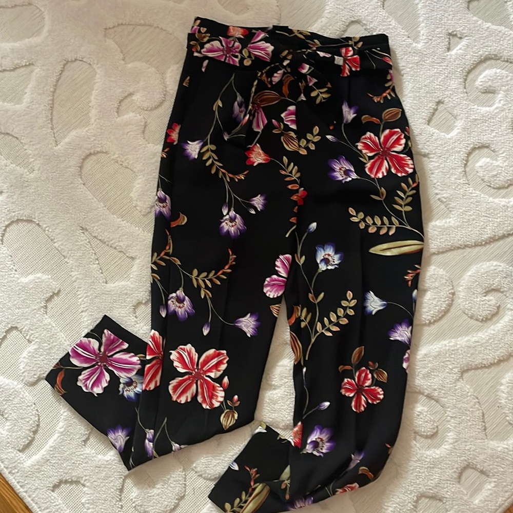 Express high rise ankle length polyester dress pants